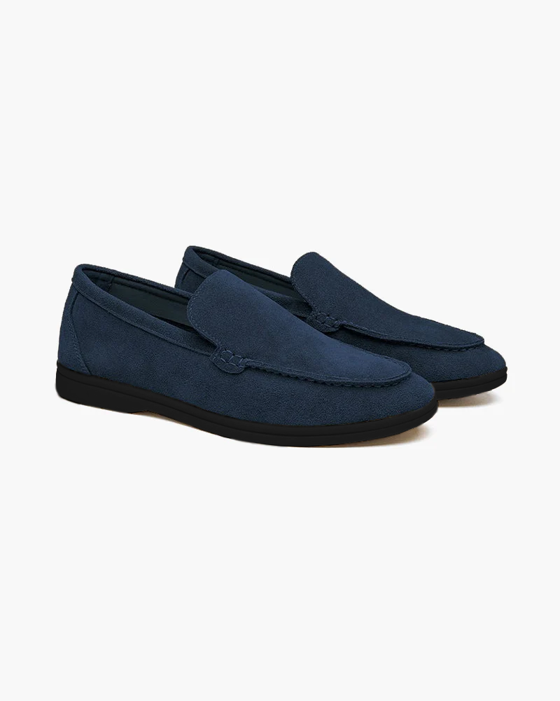Premium Wildleder-Loafer – Schwarze Sohlen