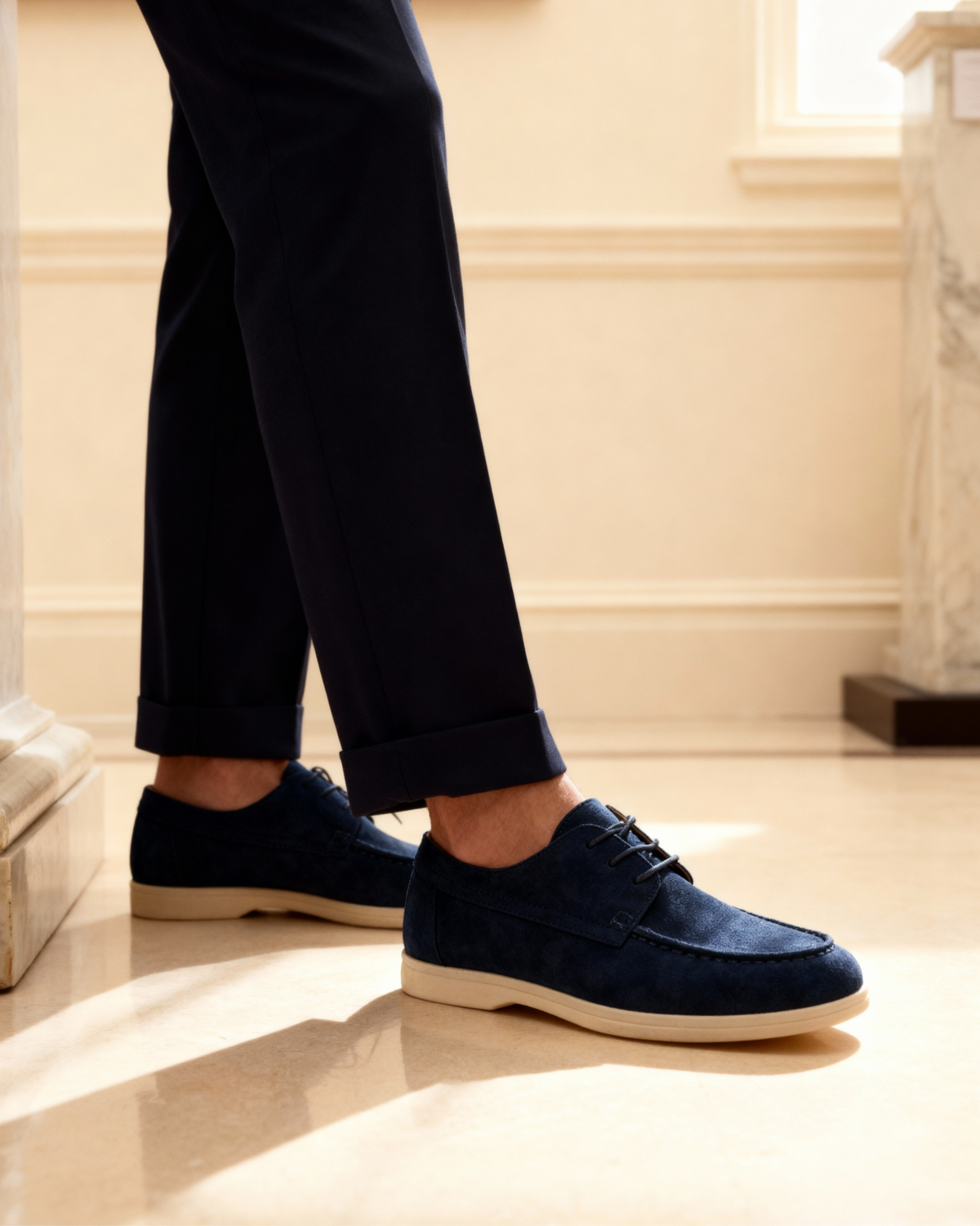 Premium-Wildlederschnürschuhe